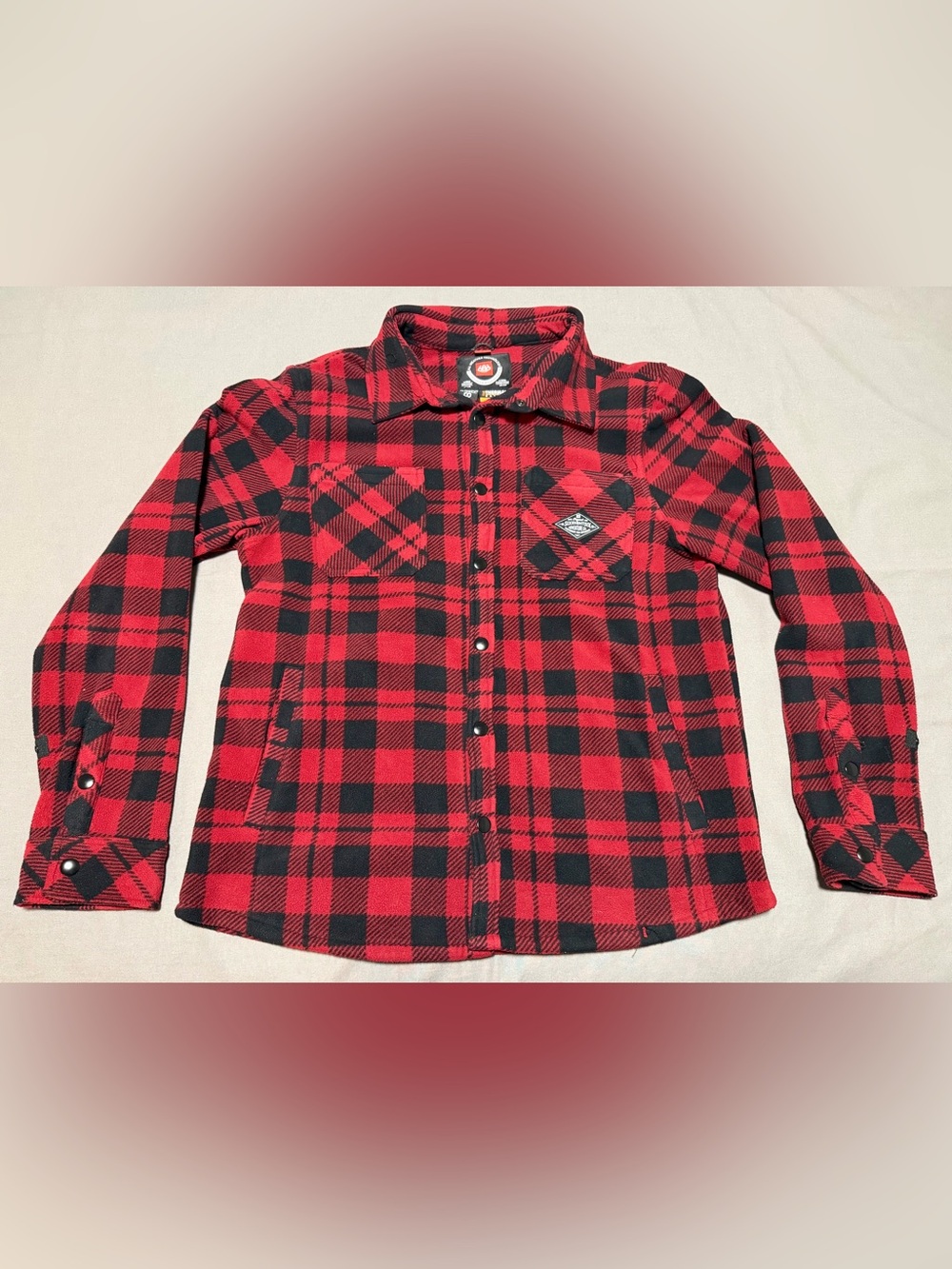 686 Smarty 3-in-1 Snowboard Flannel Shirt Men's Medium Black & Red Plaid